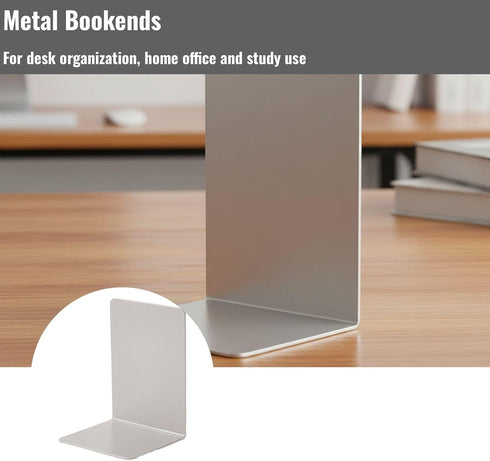 Calcipxx Metal Bookends for Desk - and Stylish Desk Organizers for Home Office and Study Spaces