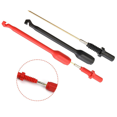 ZB-T12S Automotive Wire Piercing Probe, Wire Piercing Clip Puncture Wire Back Probe Pins Red Black 160 * 16mm