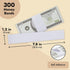 Juvale 7.8 1.2 Pack 300 Money Bands - Secure Bundling & Cash Wrappers - Customizable Blank Currency Bands