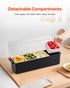 4 VEVOR Chilled Condiment Server, Compartment Ice Cooled Condiment Serving Container, Chilled Garnish Tray Bar Caddy