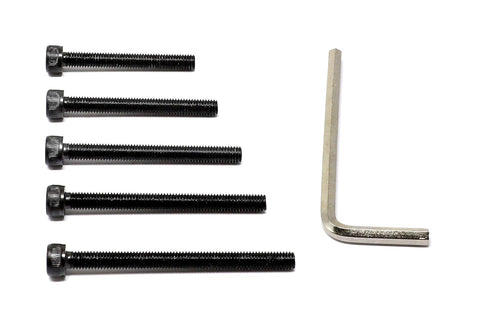 iexcell 25 Pcs M5 x 40/45/50/55/60 Alloy Steel 12.9 Grade Hex Socket Head Cap Screws Bolts Assortment Kit (Black Oxide