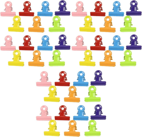 Ciieeo 60 Pcs Office Supplies Bulletin Board Clips, Large Binder Clips, Colorful Mini Paper Clips