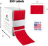 ChromaLabel 2 x 3 inch Permanent Color Code Rectangle Labels, 250 Labels per Box, Red