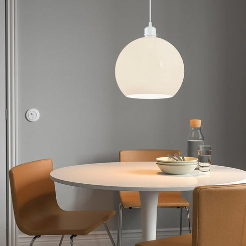 E26 1M/3.28FT Industrial Mini Pendant Light Kit UL White Pendant Light Kit Vintage Retro Edison Hanging Lamp