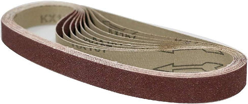 POWERTEC 111280 Sanding Belts, 1 x 30 Inch, 60 Grit Aluminum Oxide, 10PK for WEN 6515T/Bucktool