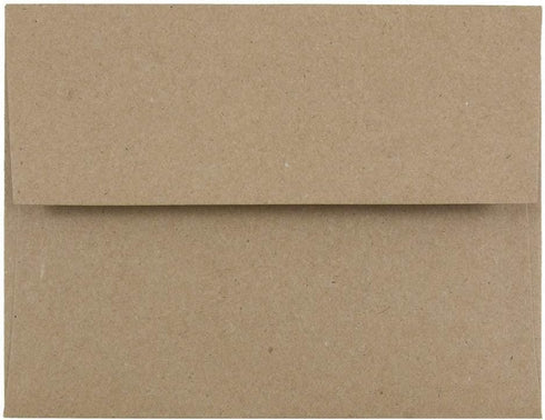 JAM PAPER A2 Premium Invitation Envelopes - 4 3/8 x 5 3/4 - 50/Pack - Brown Kraft Paper Bag