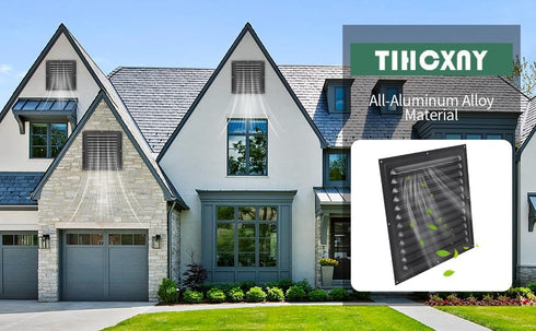 TIHCXNY 2 Pack 10" 10"Inch) (White x Gable Vents, Aluminum Walls, Lofts, Garages etc with Screened Metal Shed Vents