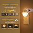 YUNLEX 2 Pack Dimming, 3 Plug in Night Light with Motion Sensor and Dusk to Dawn Sensor, Stepless Warm White LED