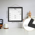 Umtiit Monthly Calendar Dry Erase Whiteboard, 11.8 x 11.8 inch Black Wood Frame for Planning and Scheduling