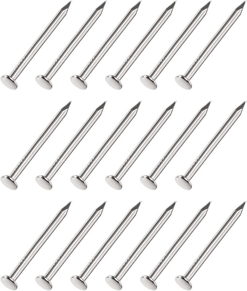 Small Nails (1.4x13mm) 500pcs, Carbon Steel Tiny Hardware Nails for Household Woodworking, Silver Tone