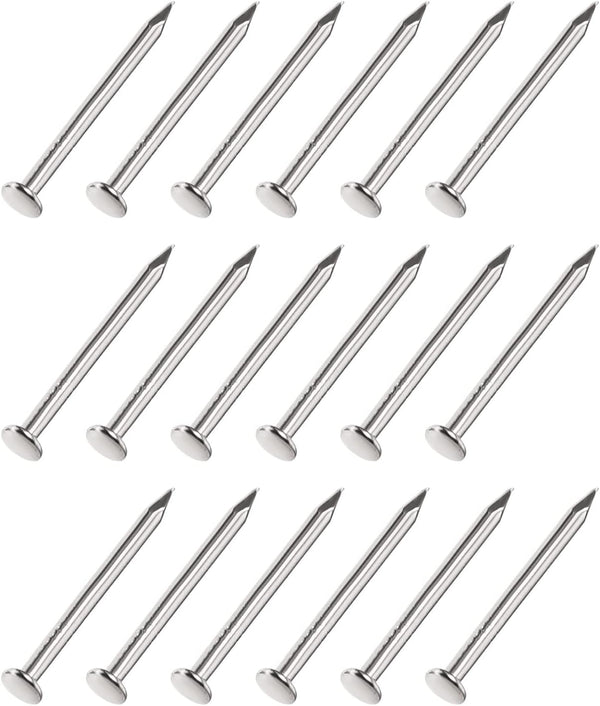 Small Nails (1.4x13mm) 500pcs, Carbon Steel Tiny Hardware Nails for Household Woodworking, Silver Tone