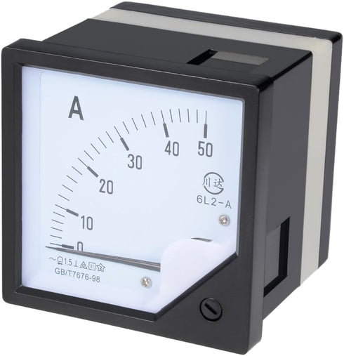 uxcell AC 0-50A Analog Panel Ammeter Gauge: Ampere Current Meter 6L2 with 1.5 Error Margin