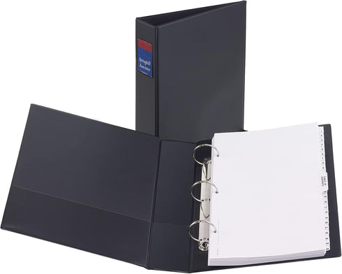Avery Durable 3 Ring Binder, Legal-Size, 2" Round Rings, Holds 8.5" x 14" Paper, Black (06401)