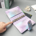 Purple PU Leather Budget Binder Cover, A7 6-Ring Money Organizer, Refillable Loose Leaf Receipt Notebook with Pockets