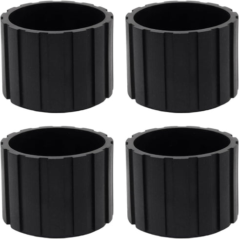 PINE & LINEN 4pcs Black Non-Slip Chair Leg Caps,Rubber Round Chair Leg Protectors Non-Scratch Floor