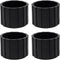 PINE & LINEN 4pcs Black Non-Slip Chair Leg Caps,Rubber Round Chair Leg Protectors Non-Scratch Floor