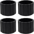 PINE & LINEN 4pcs Black Non-Slip Chair Leg Caps,Rubber Round Chair Leg Protectors Non-Scratch Floor