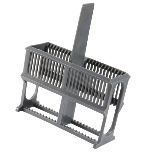 24 Positions Microscope Slides Rack by uxcell, Polypropylene Staining Rack in Gray for Research Experiments