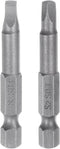 2pcs SQ3 SQ4 Square Screwdriver Bit, 1/4" Hex Shank, 2" Length, Magnetic Security