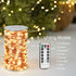 100Ft 300 Warm White Plug in Fairy Lights LED Waterproof Twinkle Copper Wire String Lights with Remote for Christmas