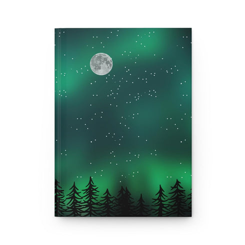 Northern Lights Hardcover Matte Journal, Northern Lights Notebook, Aurora Borealis Book, Astronomy