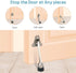 Door Stopper, Adjustable Kick Down Stops for Heavy Doors, Rubber Tip & Spring Lever, 4-Inch, Satin Nickel (2 Pack)