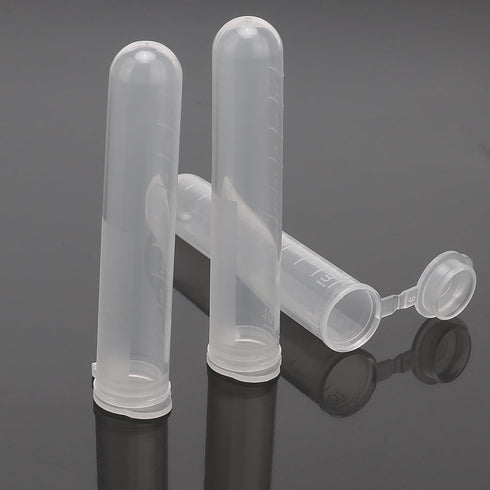 200pcs 10ml Plastic Vial Tube, EP Lab Centrifuge Test Tube Sample Storage Container with Snap Cap