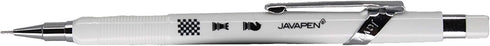 Java Pen Chess Triangle Mechanical Pencil, Black and White + 0.5mm B Lead Refill