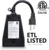 Fosmon Outdoor Timer Outlet Waterproof - 24 Hour Mechanical Heavy Duty Plug in Timer with 2 Outlets