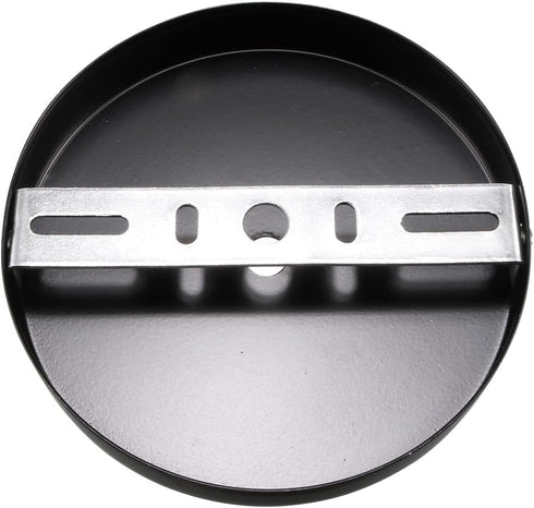 120mm 4.7Inch 3Pcs uxcell Retro Light Canopy Kit Wall Sconce Lamp Plate Fixture Black