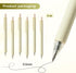 RIANCY Gel Pens, 6 Pcs 0.5mm Black Ink Fine Point Aesthetic Pens for Office School Supplies
