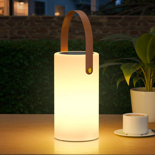 Portable Solar Table Lamp 2 in 1 Charging Outdoor Lantern with Remote