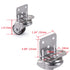 Skelang 4 Pcs 1 Inch Side Mounting Casters - TPE Swivel Plated Wheels for Baby Bed, Carts, Kitchen Cabinet