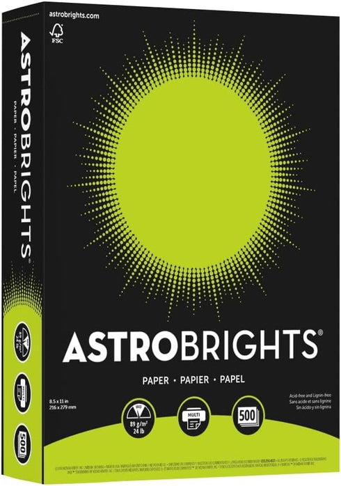 Neenah Astrobrights Premium Color Paper, 24 lb, 8.5 x 11 Inches, 500 Sheets, Terra Green