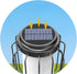 2 Pack 4'' Solar Lights,Top Panel Lights W for Solar Floor Lamps Replacement