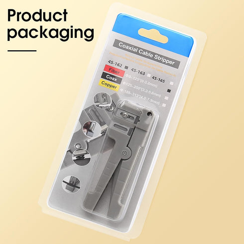 (2pcs) 45-162 Fiber Optic Coaxial Bundle Tube Stripper Pliers - Coax Cable Stripper with Spare Blade