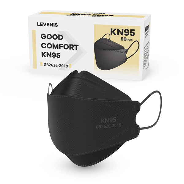 LEVENIS KN95 Face Masks 50 Pack, Breathable Comfortable and Disposable KN95 Mask,