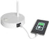 LD1071-WHT 16" Simple Designs Sleek Essentials Adjustable Metal Desk Task Lamp with Dual USB Ports, for Office, Desk