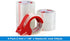 Heavy Duty Transparent Packing Tape - 6 Rolls with Refillable Dispenser, Industrial Grade for Shipping, Moving,