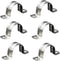 30Pcs Stainless Steel M12 Pipe Clamps, 1/2 Inch Rigid Pipe Strap Tools with U Bracket and 2 Holes for Fixing