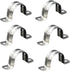 30Pcs Stainless Steel M12 Pipe Clamps, 1/2 Inch Rigid Pipe Strap Tools with U Bracket and 2 Holes for Fixing