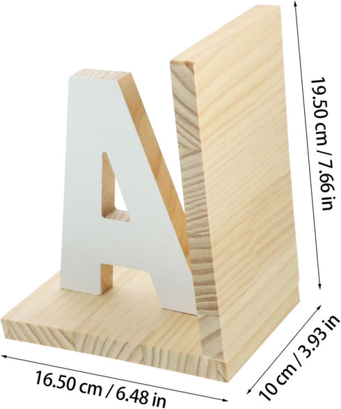 Uonlytech Wooden Bookend - Stylish Desk Organizer for Books and Magazines