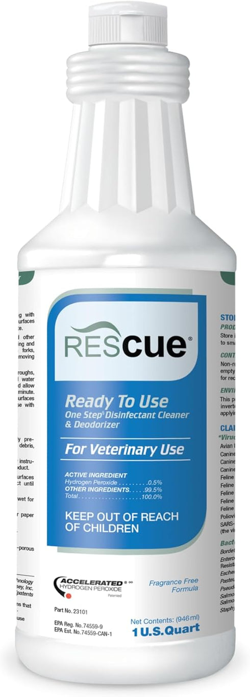 REScue One-Step Ready-to-Use Disinfectant Cleaner & Deodorizer For Veterinary Use, Animal Shelters,