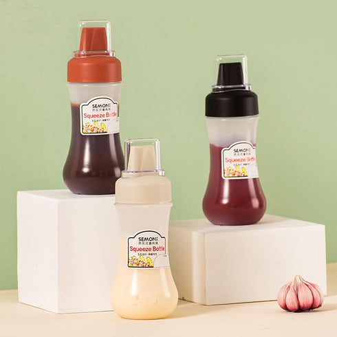 hejhncii 5-Hole Squeeze Bottle Dispenser for Sauces - Perfect for Ketchup and More