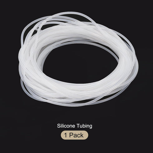 10m Clear Silicone Tubing 0.5mm(0.02") ID x 2mm(0.08") OD, Industrial Plastic Hoses for Pump Siphoning Irrigation