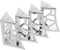 PRETYZOOM Metal Cabinet Feet with Hollow Floral Pattern, Chrome-Plated 10cm Furniture Legs