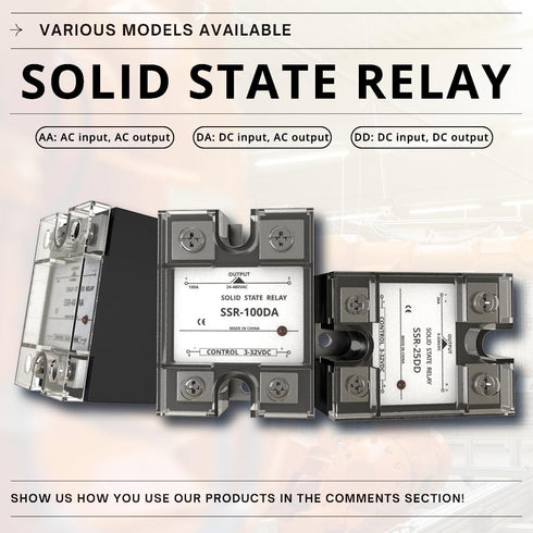 Single Phase Solid State Relay Module SSR-100DD,Control 3-32V DC Load 5-220V DC,SSR Series Solid State Relays