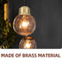 2pcs E27 Brass Lamp Socket Cup Semi-Threaded Vintage Lamp Holder with Metal Base Cover for Floor and Wall Light