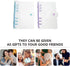 STOBOK 2pcs Clear A6 6-Ring Binder Cover, Refillable Planner Binder Cover, Snap Button Closure, Loose Leaf Folder