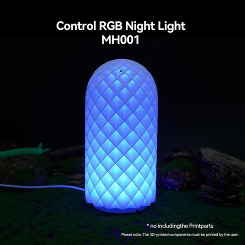 6PCS 001 H2D/X1/P1P/A1 3D 5V Remote Control RGB LED Lamp Kit with Power Off Color Storage for Bambu Lab Includes Button